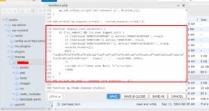 Obfuscated PHP code injected into WordPress functions.php file causing getfix.win redirect